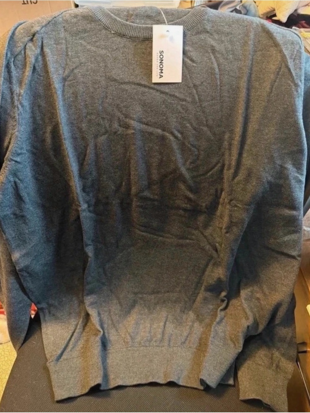 Sonoma Men's Charcoal Gray Crewneck Sweater